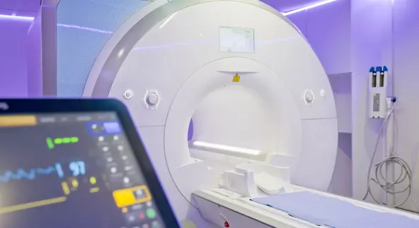 Radiography department with MRI scanner in a hospital